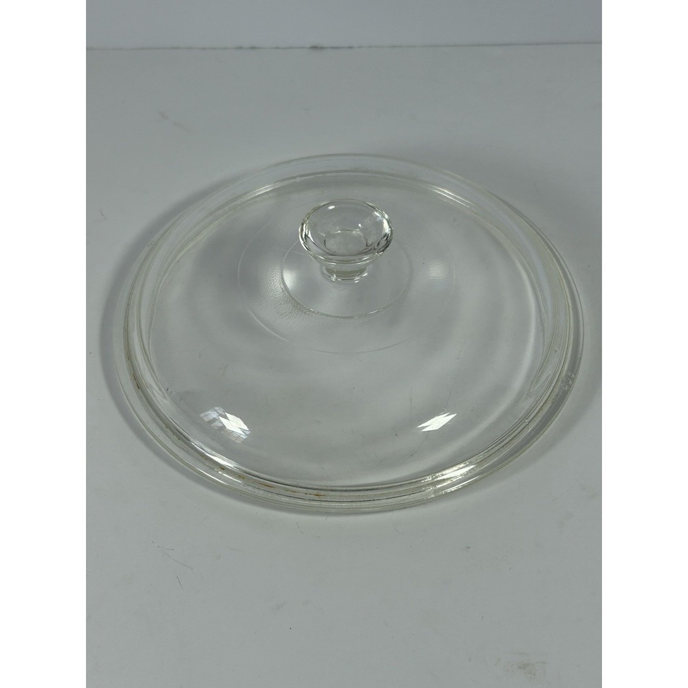 Pyrex/Fire King #406 Clear Glass Round Replacement Lid 7.25" For Casserole Dish‎